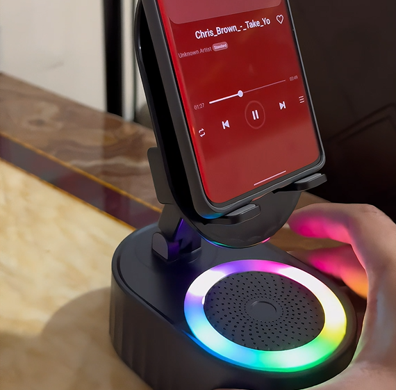 Soporte Para Celular Con Parlante RGB y PowerBank