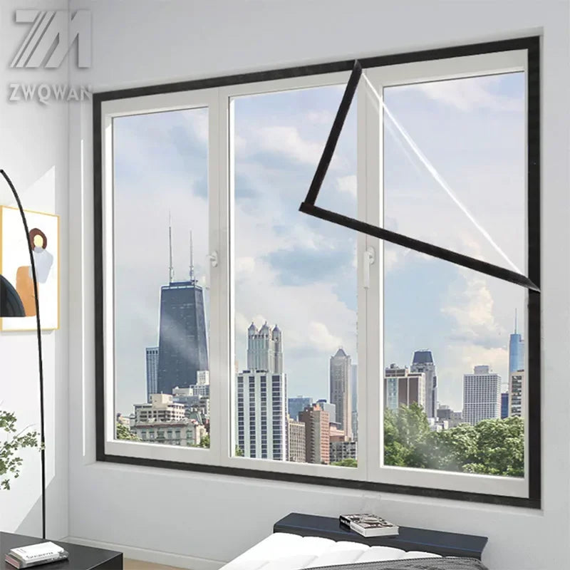 🟡 Tela plástica de sellado de película cálida y resistente al viento para ventana