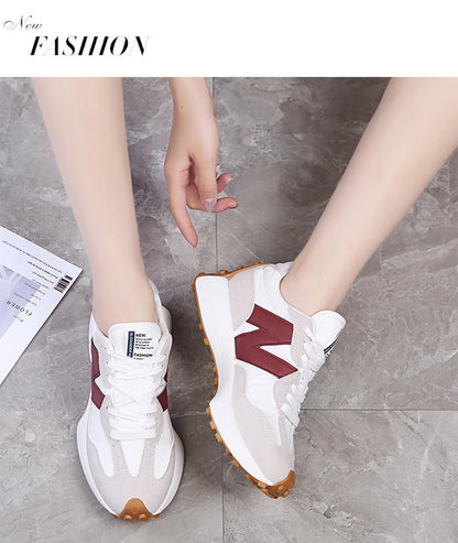 🟡 Tenis de mujer de nuevo estilo, suela gruesa, zapatillas cómodas transpirables para temporada