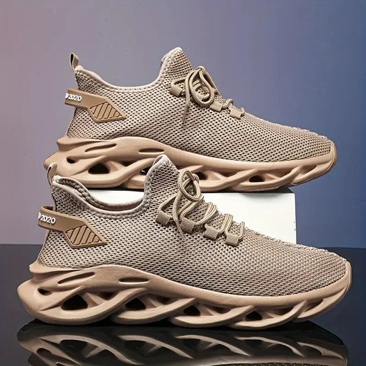 🟡Tenis deportivas para hombre y mujer, zapatillas deportivas negras para correr, zapatillas informales, color marrón, malla transpirable para exteriores, tenis negros ligeros con absorción de impacto para mujer