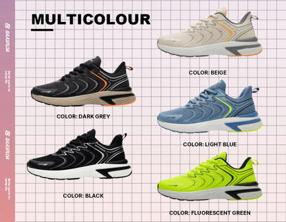 🟡 Tenis deportivos para hombre, nuevas zapatillas de correr transpirables de malla para hombre, zapatillas ligeras y coloridas para caminar