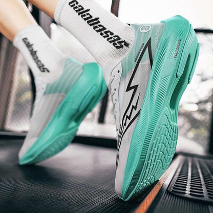 Tenis deportivos para hombre, zapatillas para correr con placa de carbono y palma completa, zapatillas de entrenamiento para atletismo absorbentes de golpes para carreras de maratón para hombre y mujer