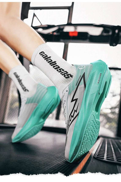 Tenis deportivos para hombre, zapatillas para correr con placa de carbono y palma completa, zapatillas de entrenamiento para atletismo absorbentes de golpes para carreras de maratón para hombre y mujer