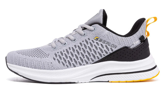 🟡 Tenis para correr ligeras para hombre, zapatillas informales de malla de diseñador con cordones, tenis para deportes al aire libre y gimnasio