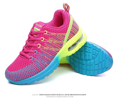 🟡 Tenis para mujer, zapatillas deportivas de malla con aumento de altura de 4CM con cojín de aire para Fitness, zapatillas deportivas transpirables para caminar para mujer