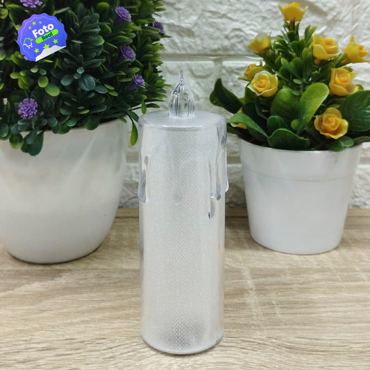Vela Led Efecto Cristal Decoración Hogar Navidad