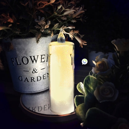 Vela Led Efecto Cristal Decoración Hogar Navidad
