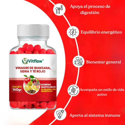 Vitflow Gomitas Naturales Vinagre De Manzana