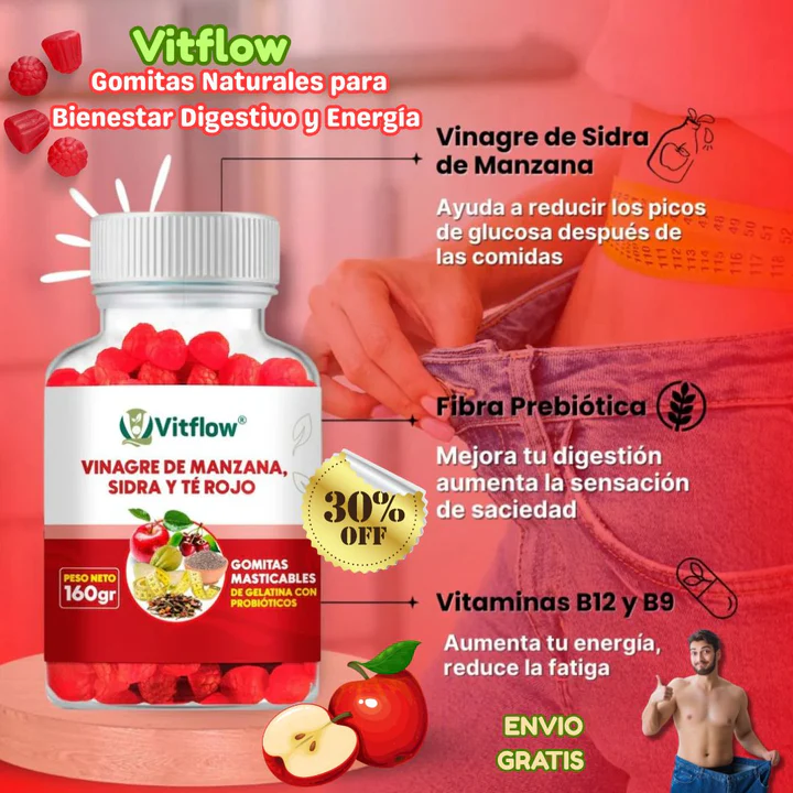 Vitflow Gomitas Naturales Vinagre De Manzana