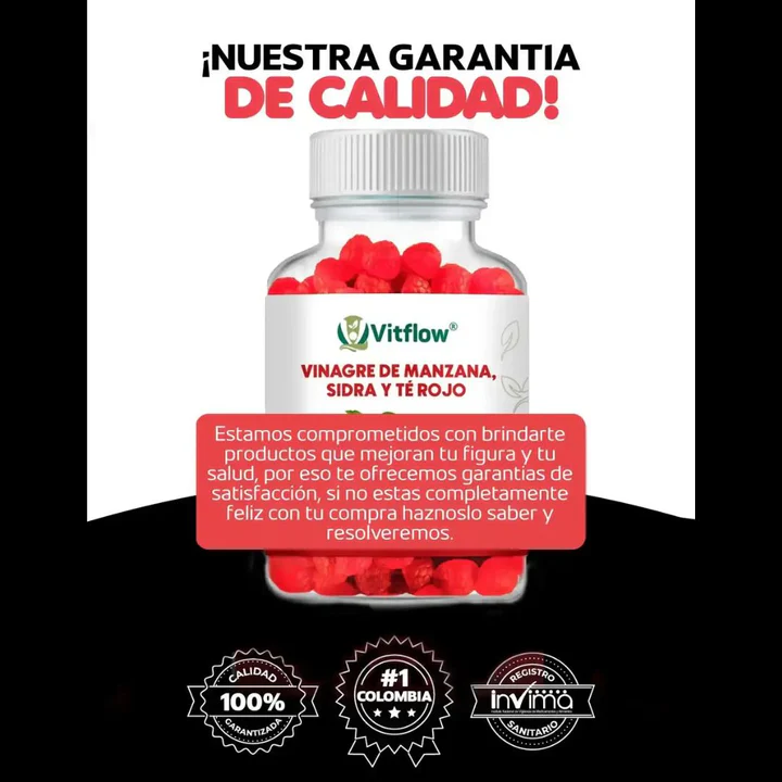 Vitflow Gomitas Naturales Vinagre De Manzana