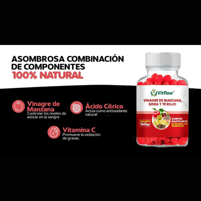 Vitflow Gomitas Naturales Vinagre De Manzana