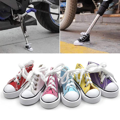 🟡 Zapatico para moto, protector gato de moto, Soporte lateral para motocicleta de 7,5 cm, cubierta creativa para trípode, Mini zapato, soporte para pie de bicicleta, soporte para motocicleta, decoración, piezas de motocicleta