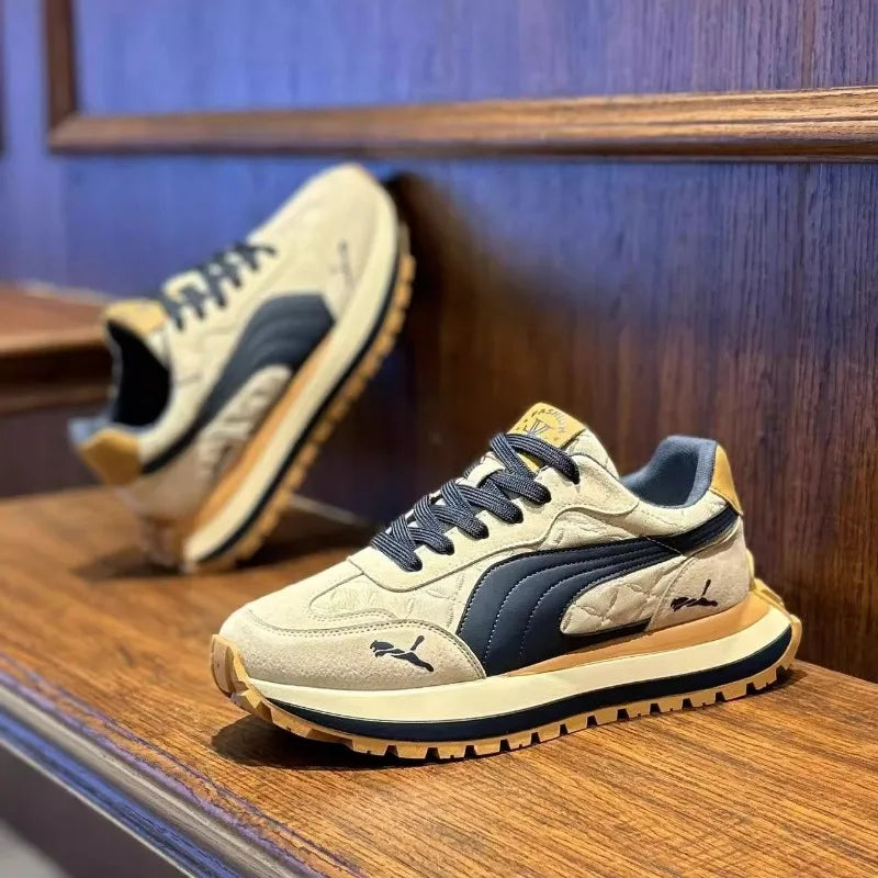 🟡 Zapatos Deportivos Suela Gruesa Hombre