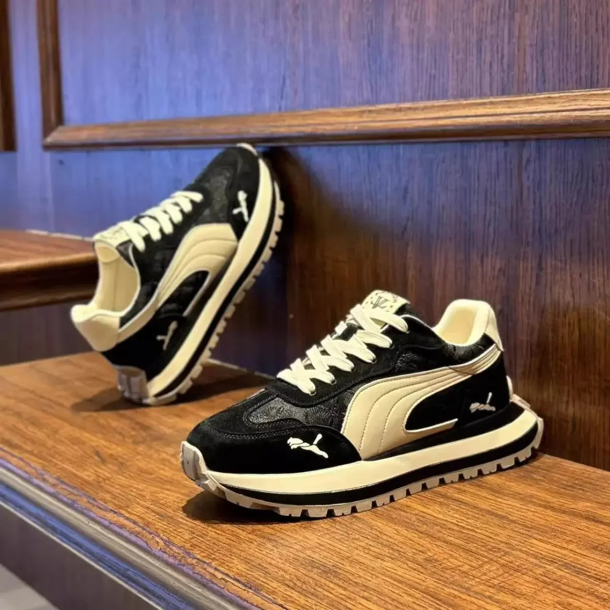 🟡 Zapatos Deportivos Suela Gruesa Hombre