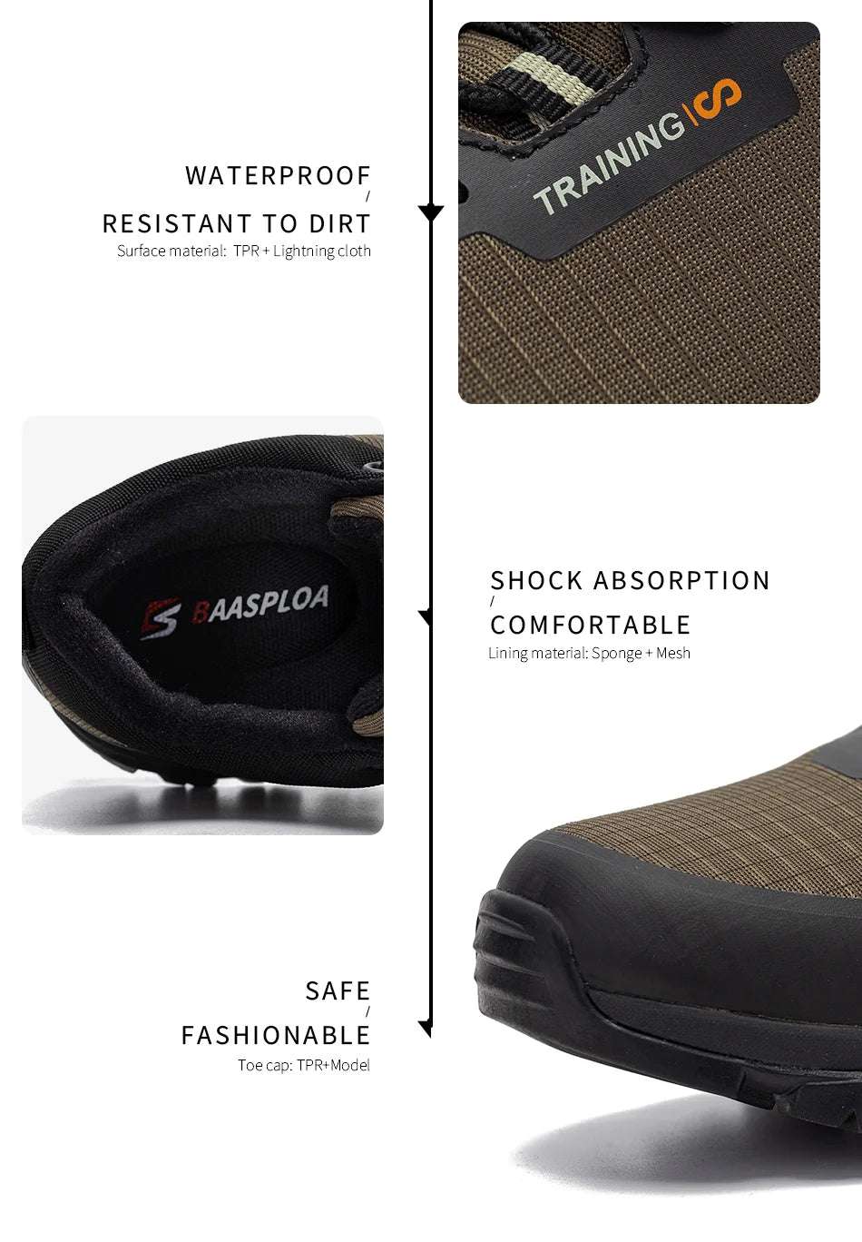 Nuevos zapatos antideslizantes resistentes al desgaste para senderismo para hombre, zapatos de viaje impermeables a la moda para exteriores, zapatillas cómodas para hombre