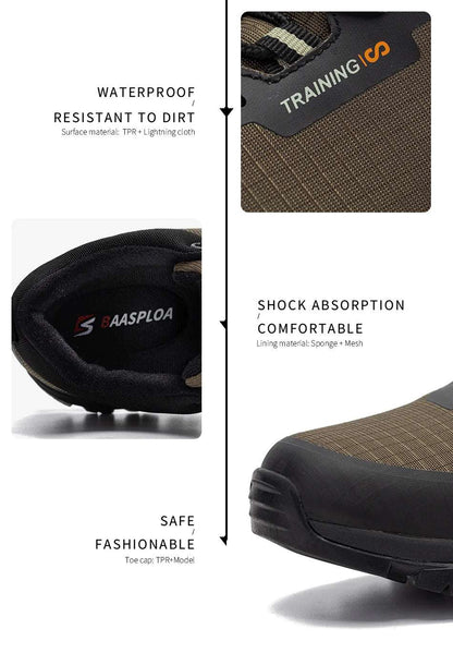 Nuevos zapatos antideslizantes resistentes al desgaste para senderismo para hombre, zapatos de viaje impermeables a la moda para exteriores, zapatillas cómodas para hombre