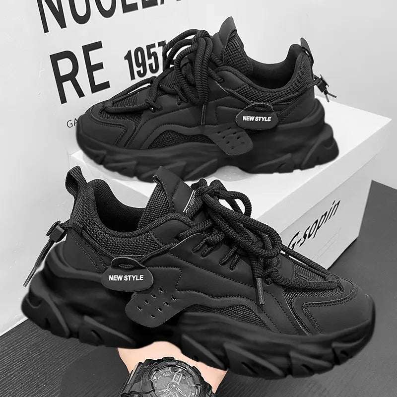 🟡 Zapatos unisex transpirables de suela gruesa, zapatillas informales para correr al aire libre, tenis nuevos para las cuatro estaciones, suelas blandas, zapatillas cómodas para hombre o mujer