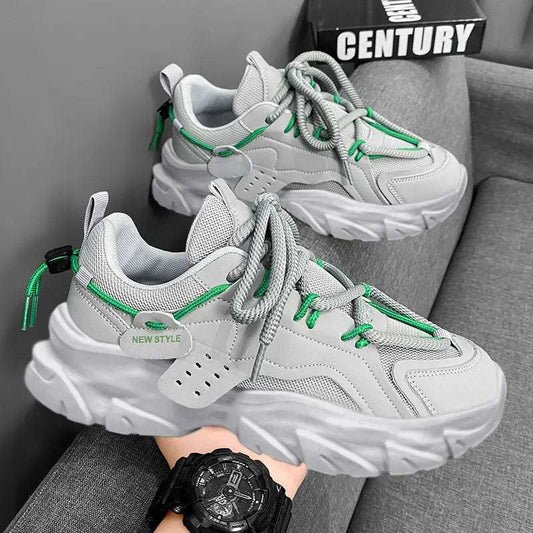 🟡 Zapatos unisex transpirables de suela gruesa, zapatillas informales para correr al aire libre, tenis nuevos para las cuatro estaciones, suelas blandas, zapatillas cómodas para hombre o mujer
