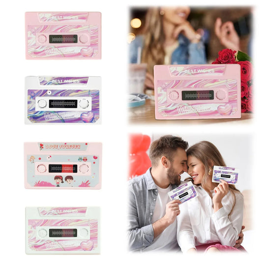 🟡 Tarjeta de felicitación grabable para el Día de San Valentín, Día de la madre, Día de la mujer, Meses de novios, Aniversarios y cualquier fecha especial tarjeta de felicitación parlante grabable con voz en blanco 60 segundos