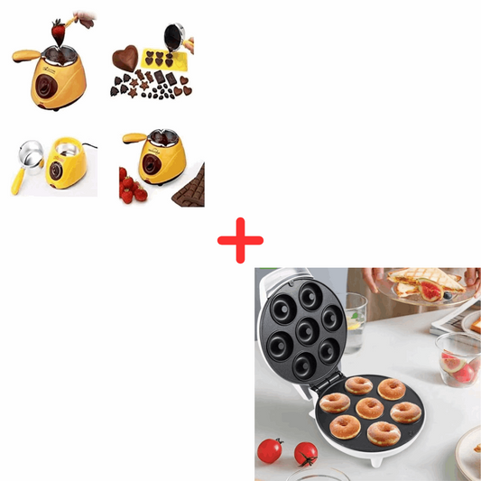 Combo Maquina para donuts + Maquina derretir chocolate