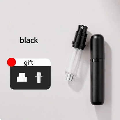 🟡 Mini botella de Perfume recargable de 5ml, botella cosmética portátil, botella pulverizadora, atomizador, contenedor en aerosol, botellas recargables de viaje, oficina, estudio, fuera de la casa
