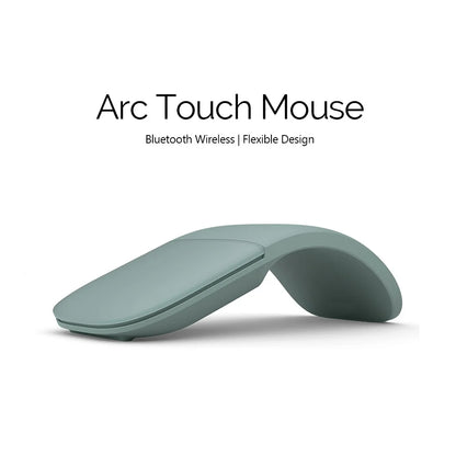 🟡 Ratón inalámbrico plegable con Bluetooth 4.0 Mouse silencioso ultrafino con arco táctil de 1600 DPI para uso en oficina y portátil, Surfacebook
