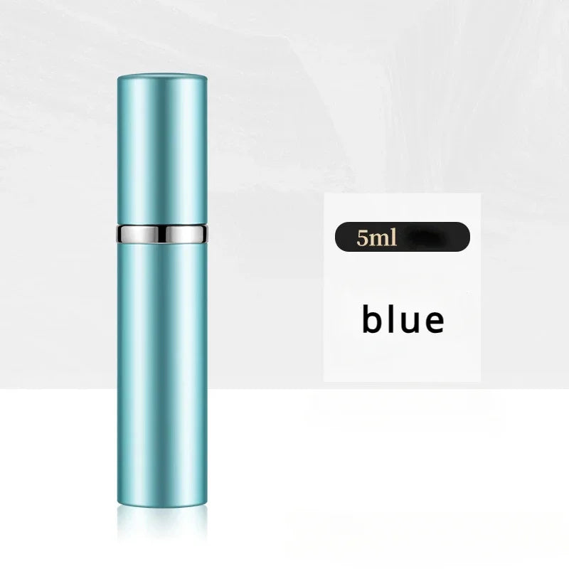 🟡 Mini botella de Perfume recargable de 5ml, botella cosmética portátil, botella pulverizadora, atomizador, contenedor en aerosol, botellas recargables de viaje, oficina, estudio, fuera de la casa