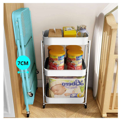 Carro Cocina 3 Niveles Metálico Plegable