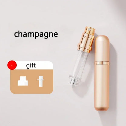 🟡 Mini botella de Perfume recargable de 5ml, botella cosmética portátil, botella pulverizadora, atomizador, contenedor en aerosol, botellas recargables de viaje, oficina, estudio, fuera de la casa