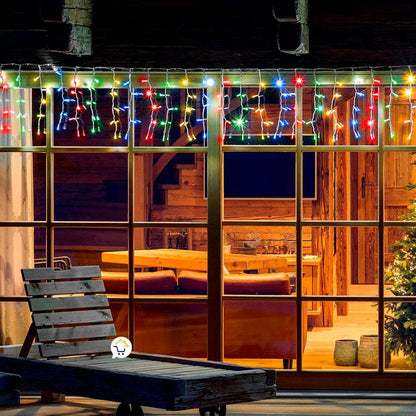 Cortina Led 3 Mts x 45 Cm 100 Led Multicolor Luces Navidad