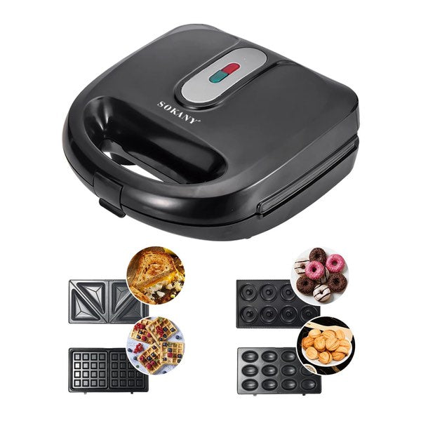 Sanduchera 4 En 1 Bandejas Intercambiables