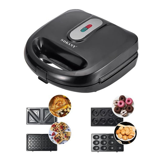 Sanduchera 4 En 1 Bandejas Intercambiables