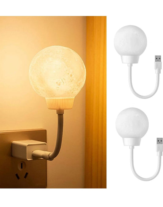 Lámpara Luz Led Luna Con Usb Decoración Flexible