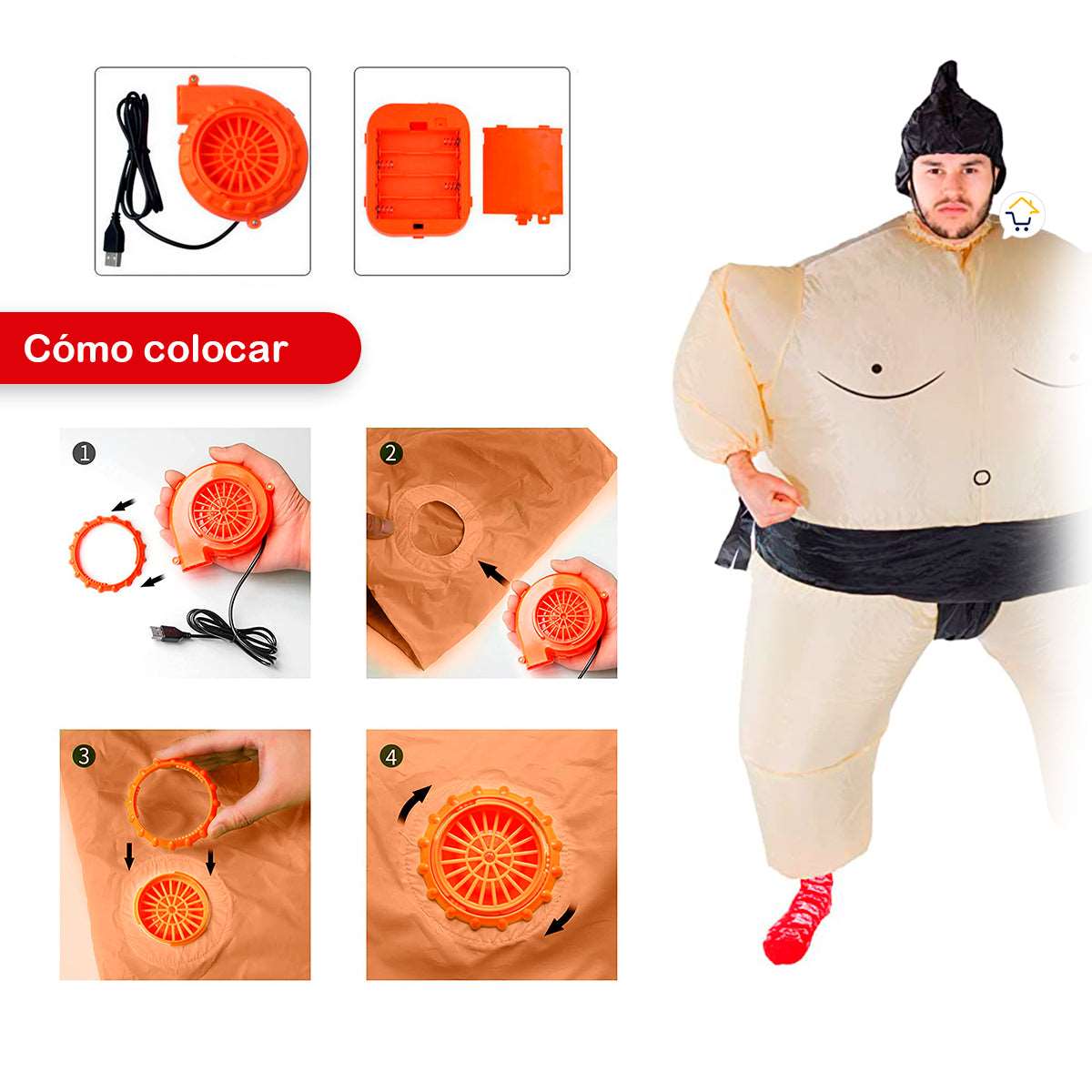 Disfraz Inflable Sumo Traje Luchador Fiesta Disfraces Halloween