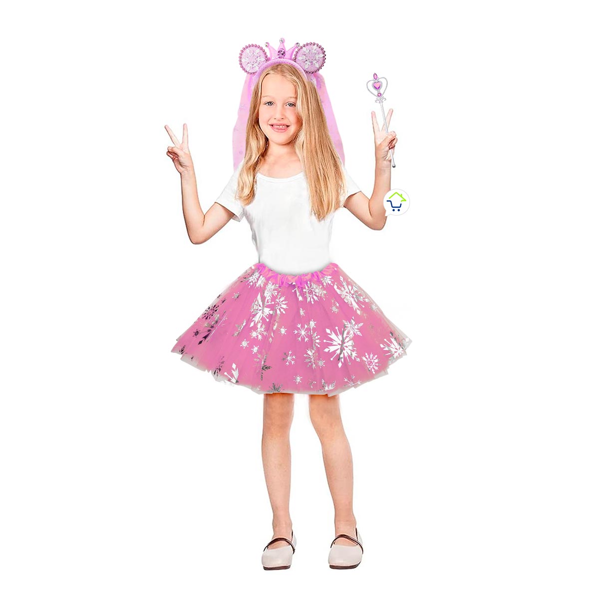 Disfraz Princesa Helada Accesorios Halloween Niñas Fiesta de Disfraces