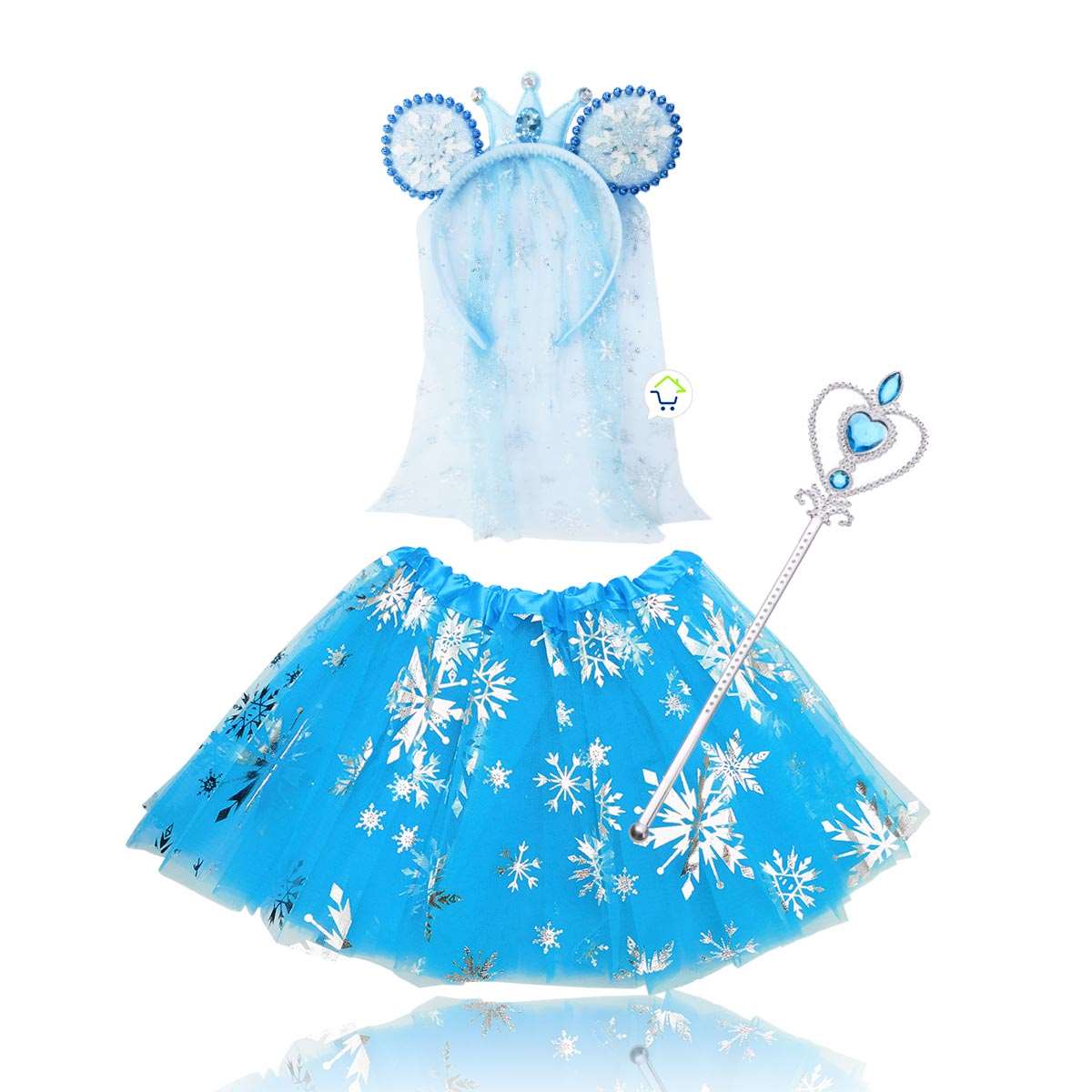 Disfraz Princesa Helada Accesorios Halloween Niñas Fiesta de Disfraces