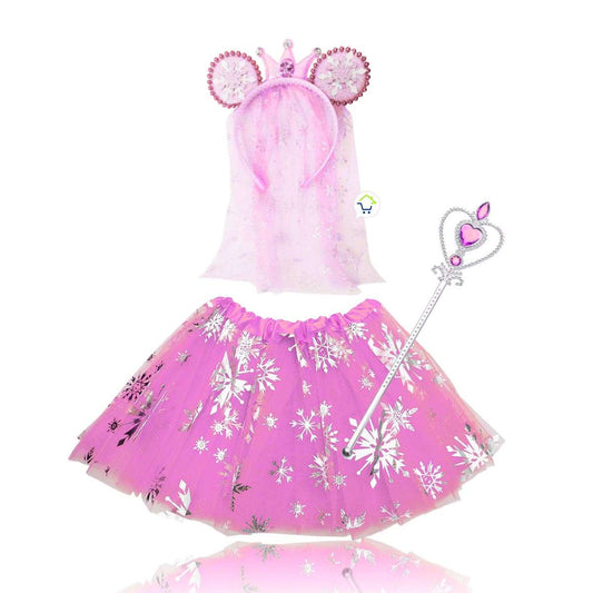 Disfraz Princesa Helada Accesorios Halloween Niñas Fiesta de Disfraces