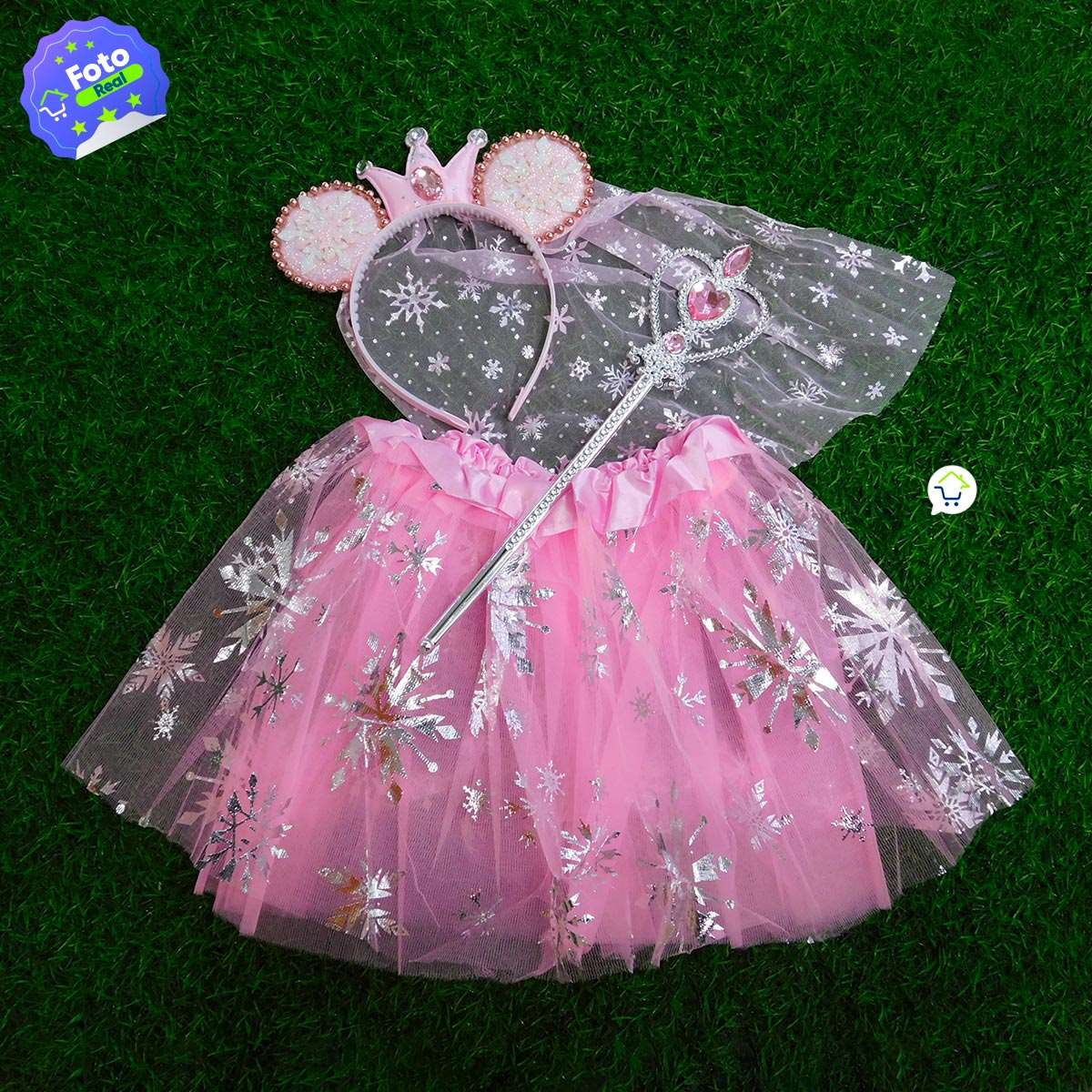 Disfraz Princesa Helada Accesorios Halloween Niñas Fiesta de Disfraces