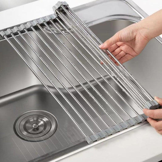 Escurridor Secador De Platos Enrollable Plegable Inoxidable