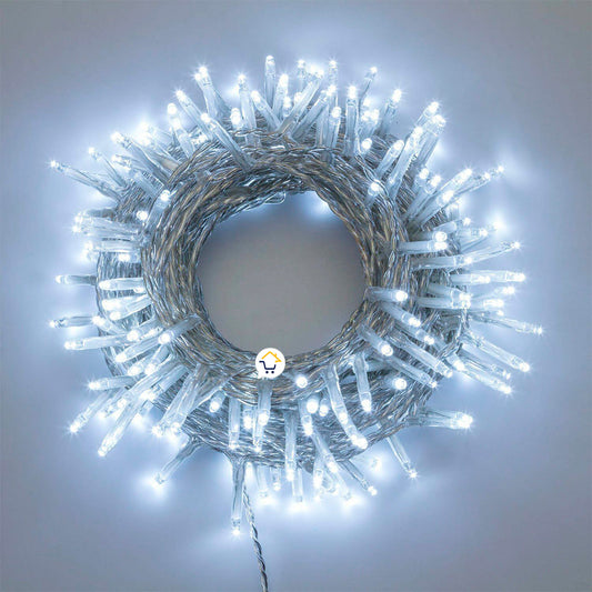 Extensión Luz LED Lineal 200 Luces 14m Cable Transparente Navidad