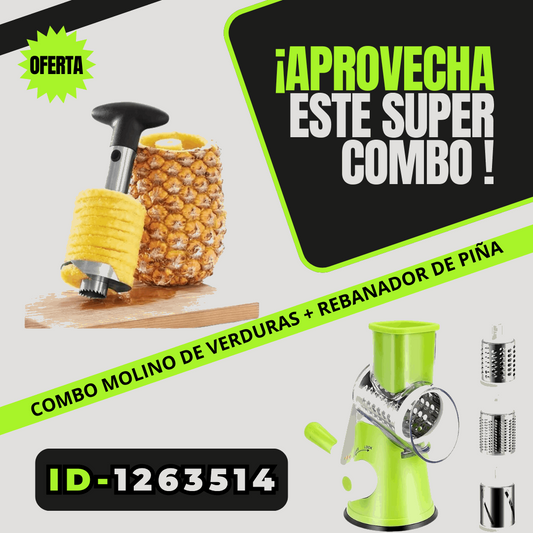 Combo Molino Verdura + Rebanador de Piña