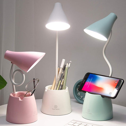Lámpara Con Soporte De Celular Recargable