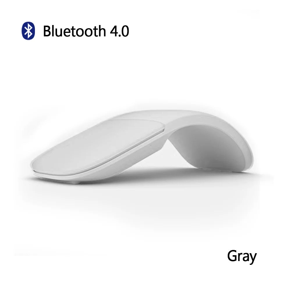 🟡 Ratón inalámbrico plegable con Bluetooth 4.0 Mouse silencioso ultrafino con arco táctil de 1600 DPI para uso en oficina y portátil, Surfacebook