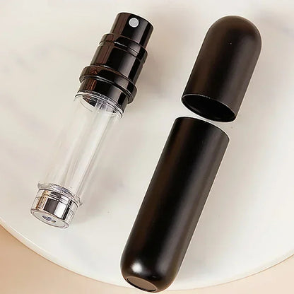 🟡 Mini botella de Perfume recargable de 5ml, botella cosmética portátil, botella pulverizadora, atomizador, contenedor en aerosol, botellas recargables de viaje, oficina, estudio, fuera de la casa