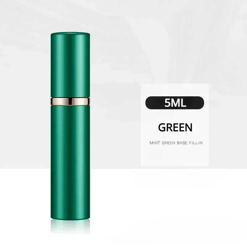 🟡 Mini botella de Perfume recargable de 5ml, botella cosmética portátil, botella pulverizadora, atomizador, contenedor en aerosol, botellas recargables de viaje, oficina, estudio, fuera de la casa