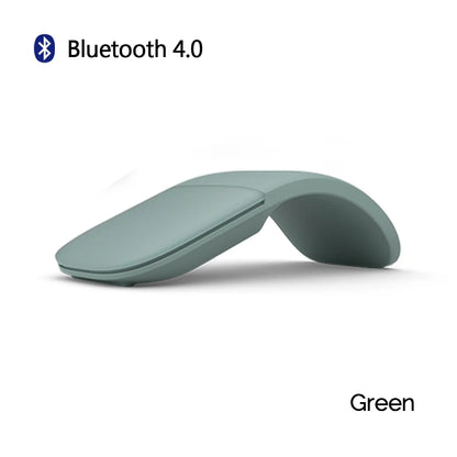 🟡 Ratón inalámbrico plegable con Bluetooth 4.0 Mouse silencioso ultrafino con arco táctil de 1600 DPI para uso en oficina y portátil, Surfacebook