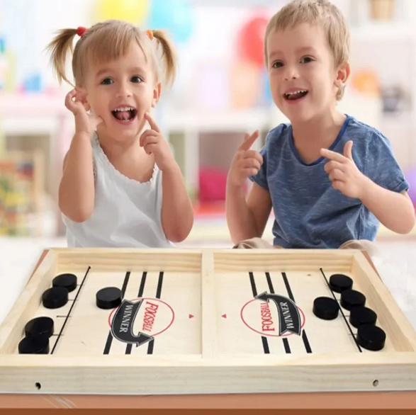 Juego de hockey de mesa de madera