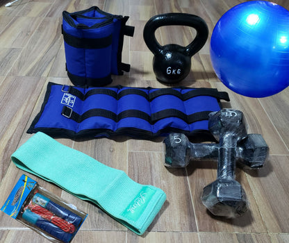Kit de fuerza + balón pilates + obsequio lazo contador