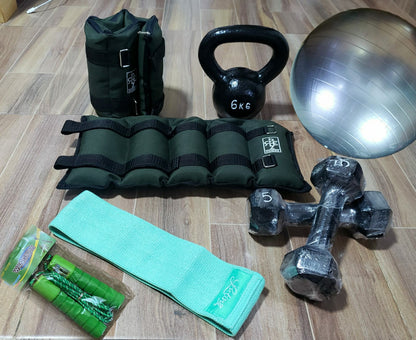 Kit de fuerza + balón pilates + obsequio lazo contador
