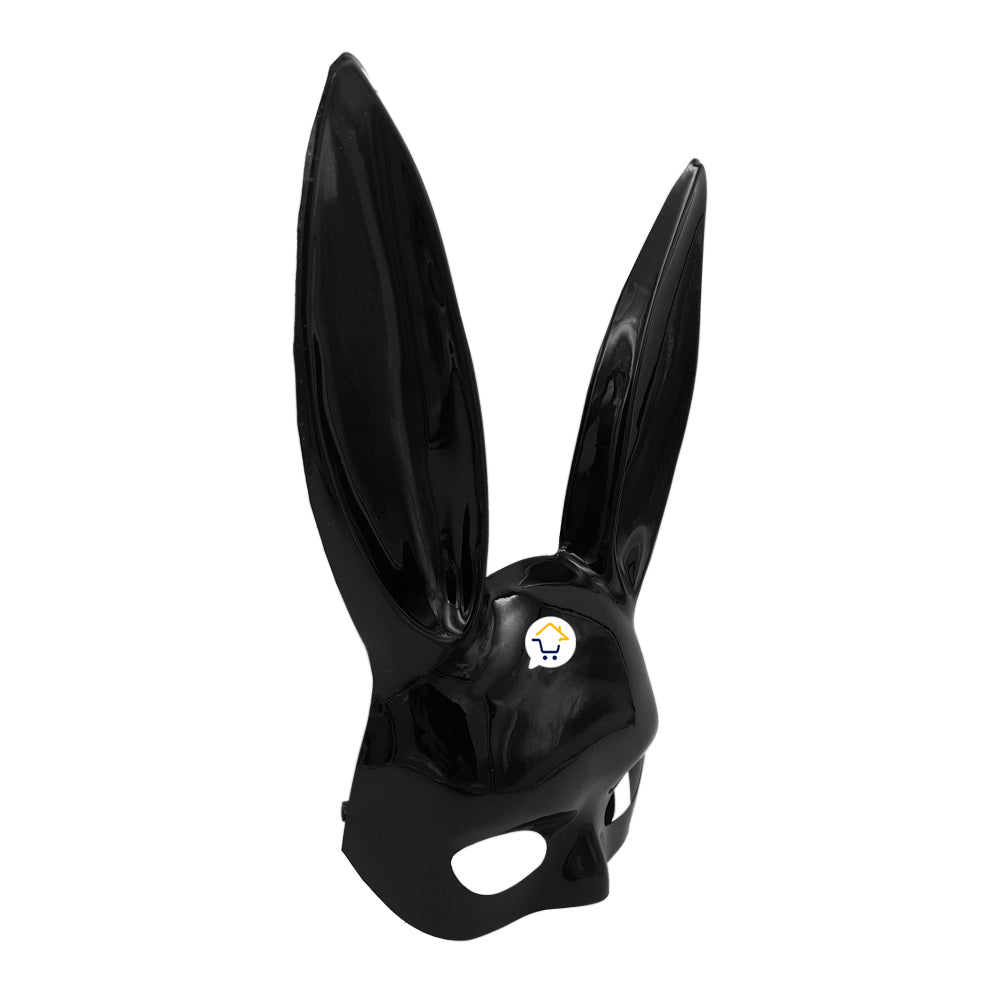 Máscara Conejo Negro Mujer Sexy Media Cara Halloween Accesorio Disfraz